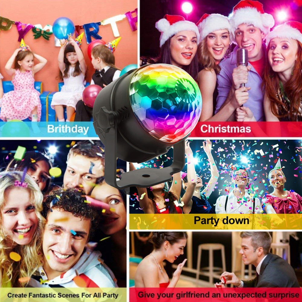 LED Remote Stage Lights, RGB Party Rotating Projection Lights