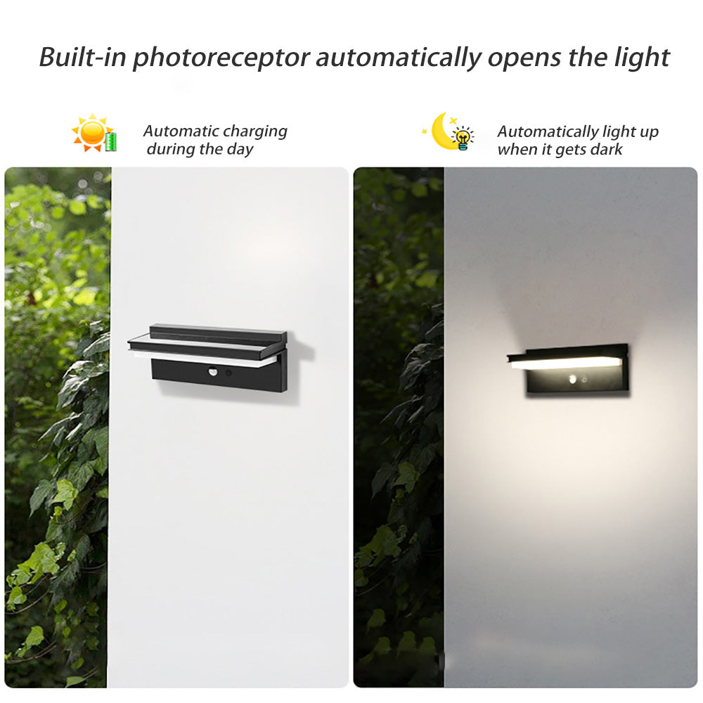 Solar wall light, outdoor patio body sensor waterproof night light