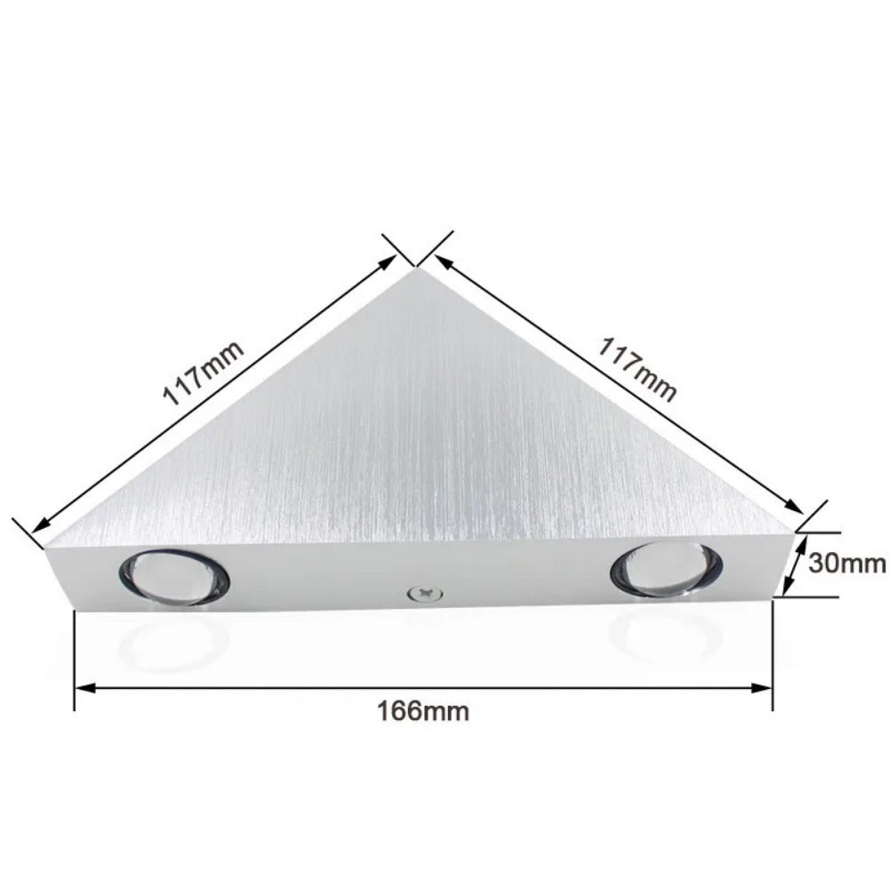 Indoor LED 3W Wall Lamp, Bedroom Bedside Triangular Decorative Lighting Lamp