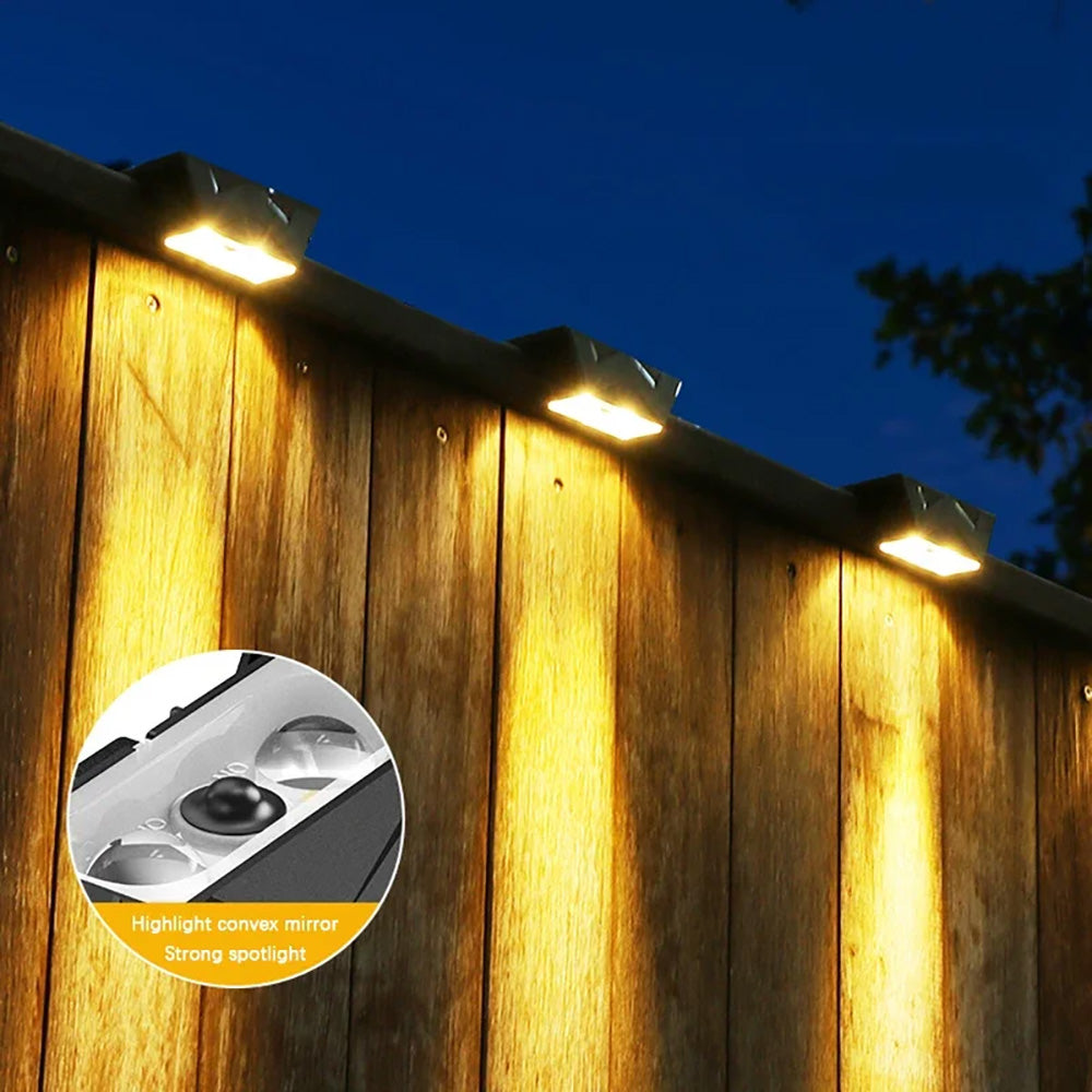 LED Solar Wall Light, Outdoor Waterproof Garden Park Fence Decorative Lighting