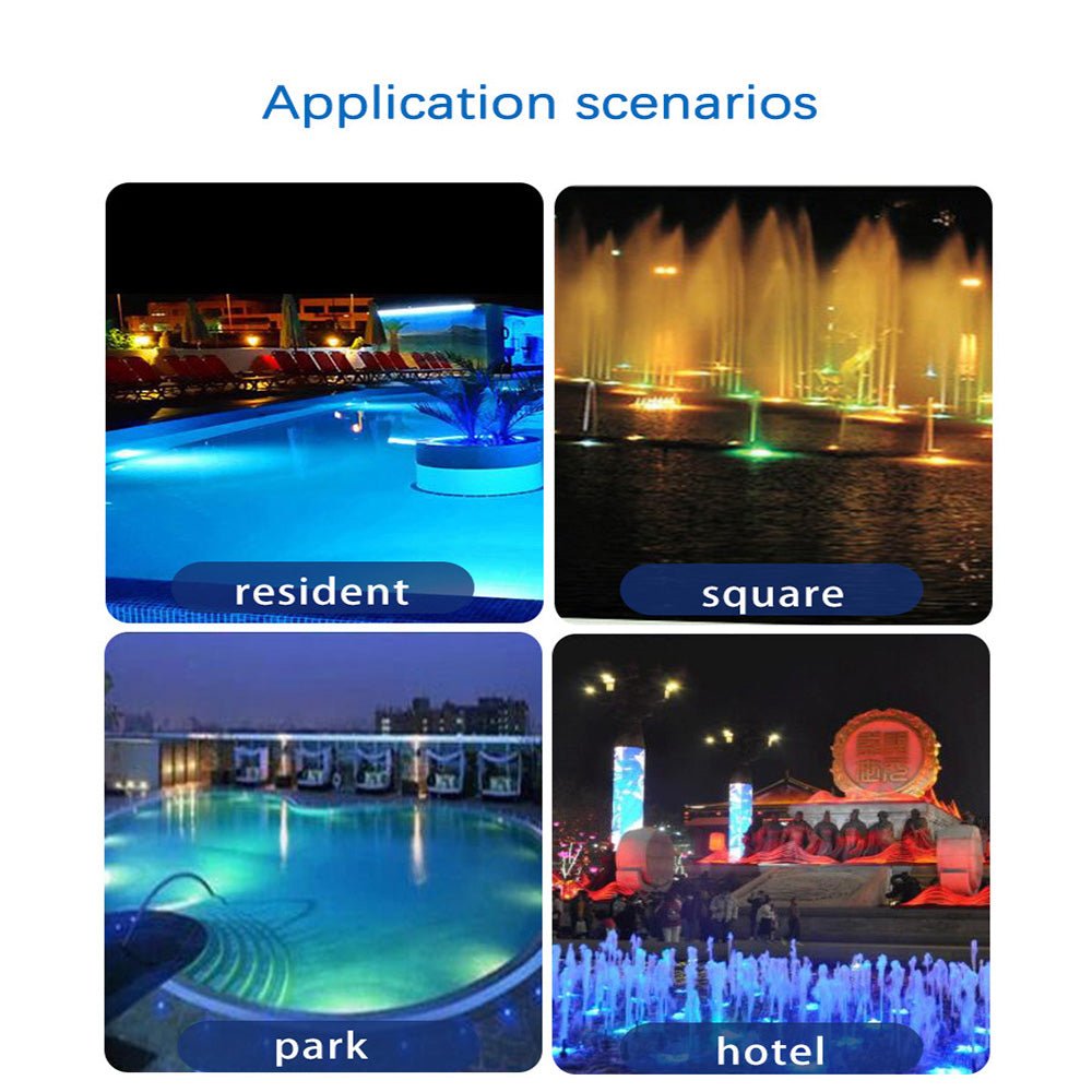 IP68 Waterproof Underwater Light,Smart Wall-Mounted Pool Light