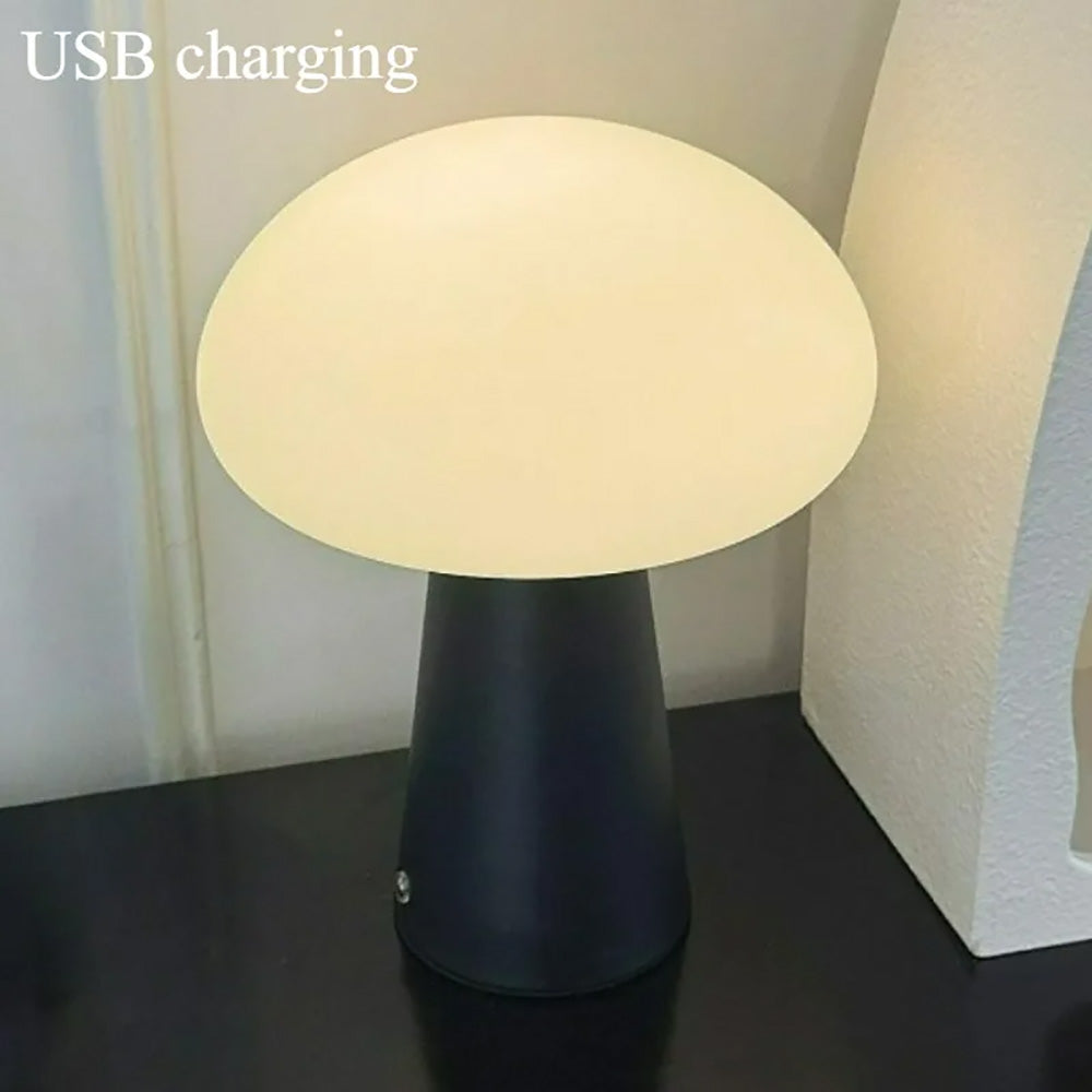 LED touch mushroom table lamp, bedroom bedside retro decorative ambient light
