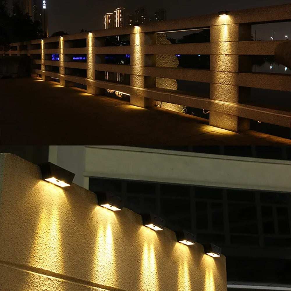 LED Solar Wall Light, Outdoor Waterproof Garden Park Fence Decorative Lighting