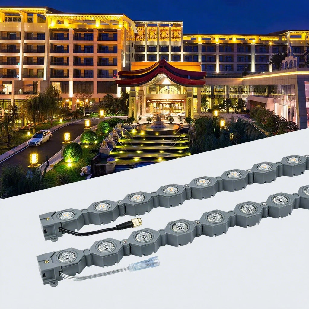 LED Outdoor Wall Washer Lights, Outdoor Waterproof Collapsible Chain Tree Hugger Lights