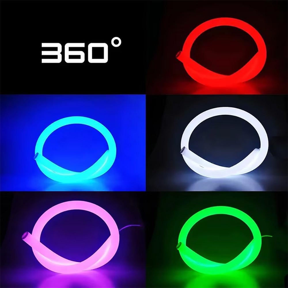 LED Silicone Light Strip, 360° Illumination Flexible Low Voltage Neon Landscape Silicone Tubes