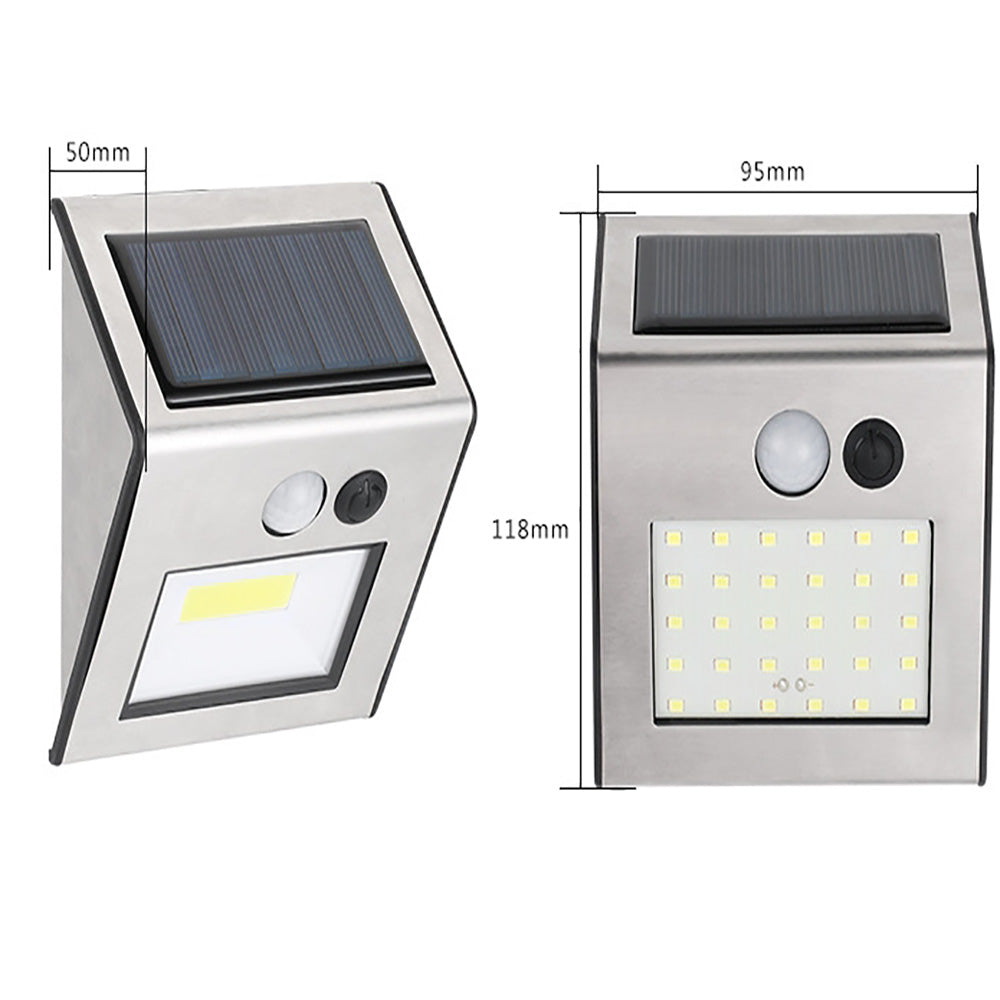 Solar Outdoor Garden Light, LED Body Sensor Wall Light, Home Waterproof Lighting