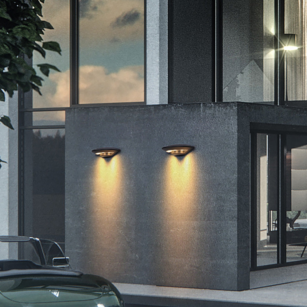 Fan shaped outdoor wall light, courtyard LED creative waterproof exterior wall light