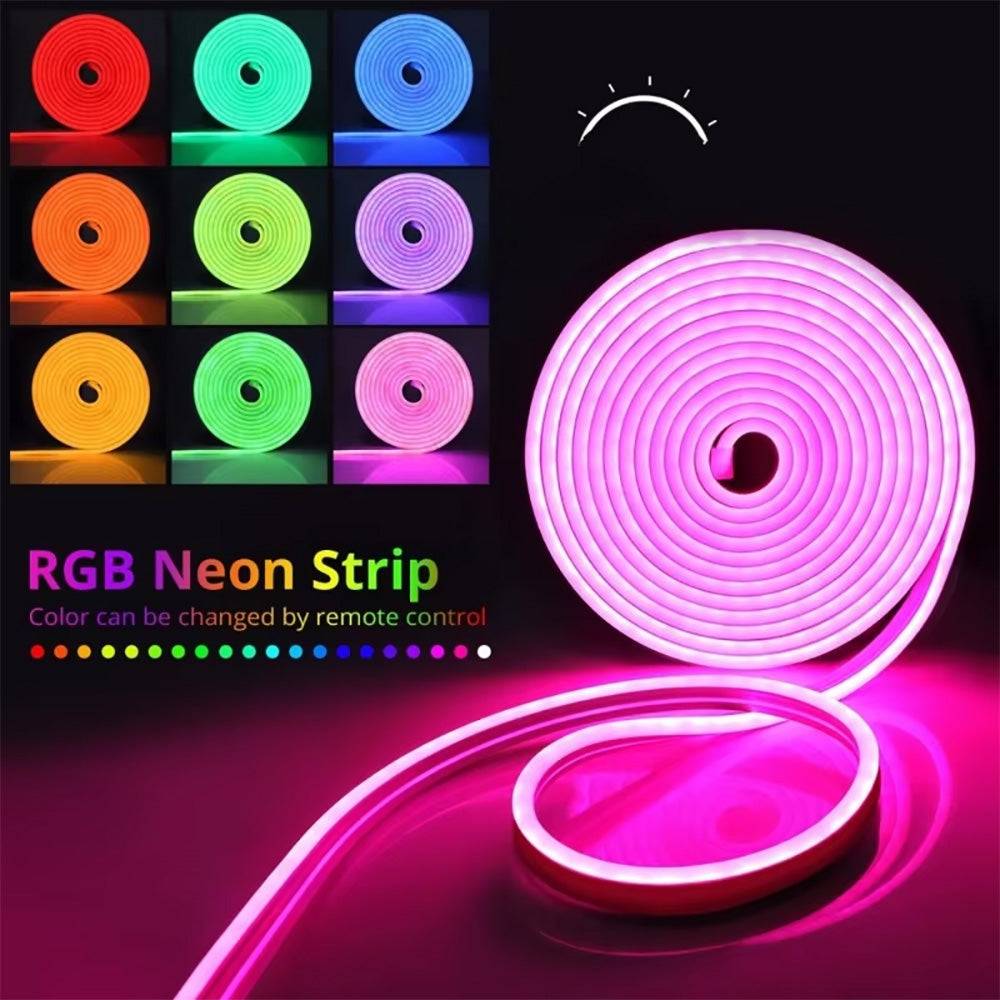 LED strip light, IP67 outdoor waterproof self adhesive color changing ambient neon silicone advertising light