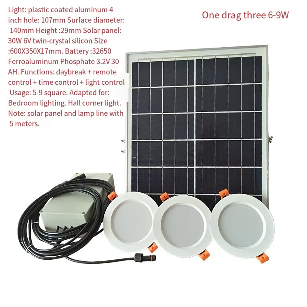 LED Solar Ceiling Light with Remote Control for Living Room Bedroom Lighting