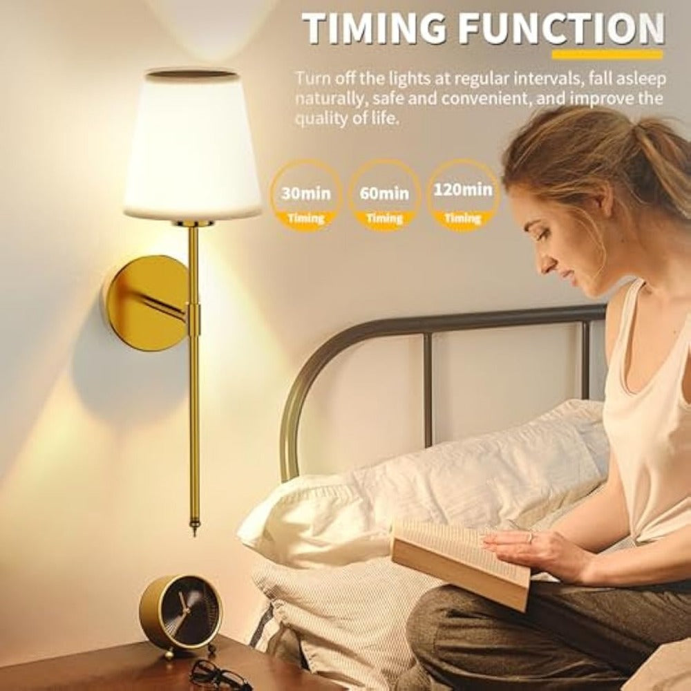 LED Bedroom Bedside Ambiance Wall Sconce, Wiring Free Decorative Lighting For Living Room