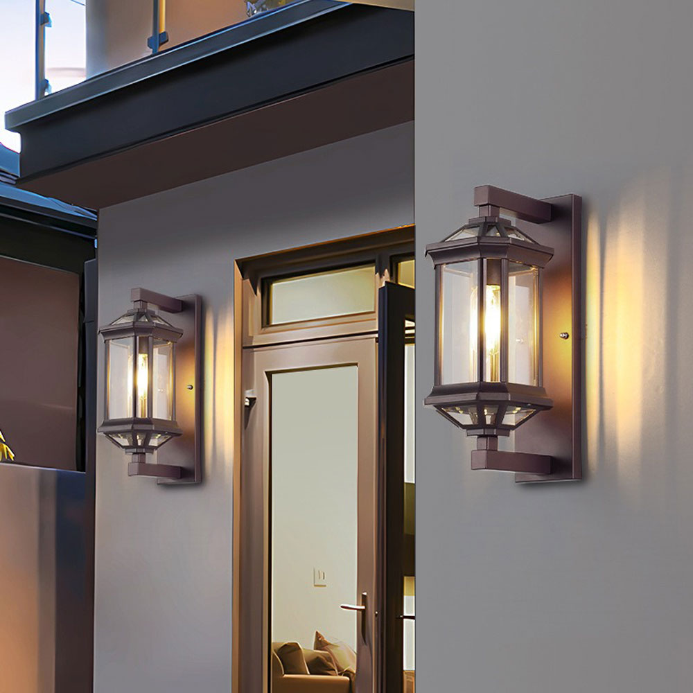Die-cast aluminum waterproof outdoor wall lamp suitable for outdoor balconies villas courtyards and gates