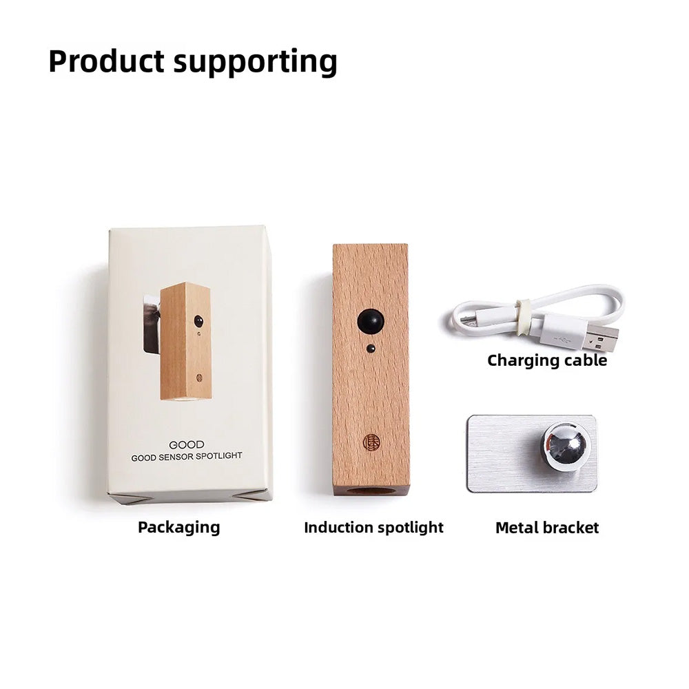 Intelligent Body Sensor Night Light, Magnetic Detachable Bedroom Staircase Wall Sconce