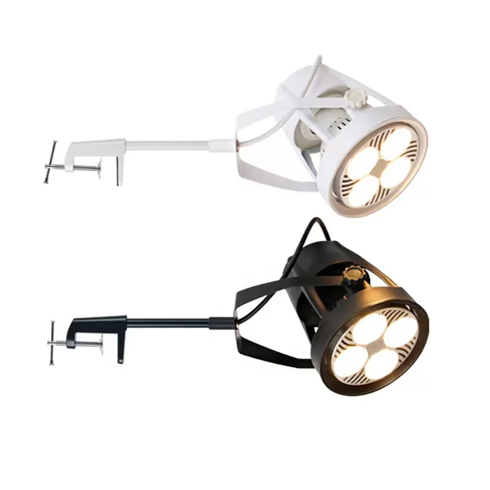 Long arm clip-on indoor exhibition light, LED dimmable self-telescoping pole booth light