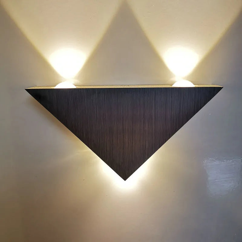 Indoor LED 3W Wall Lamp, Bedroom Bedside Triangular Decorative Lighting Lamp