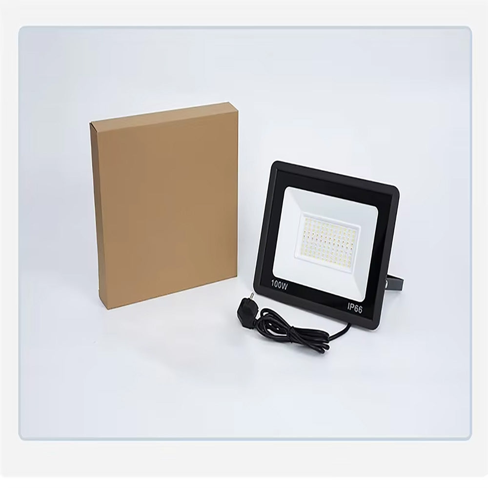 Smart voice control flood light, IP66 waterproof 100W WiFi outdoor LED spotlight