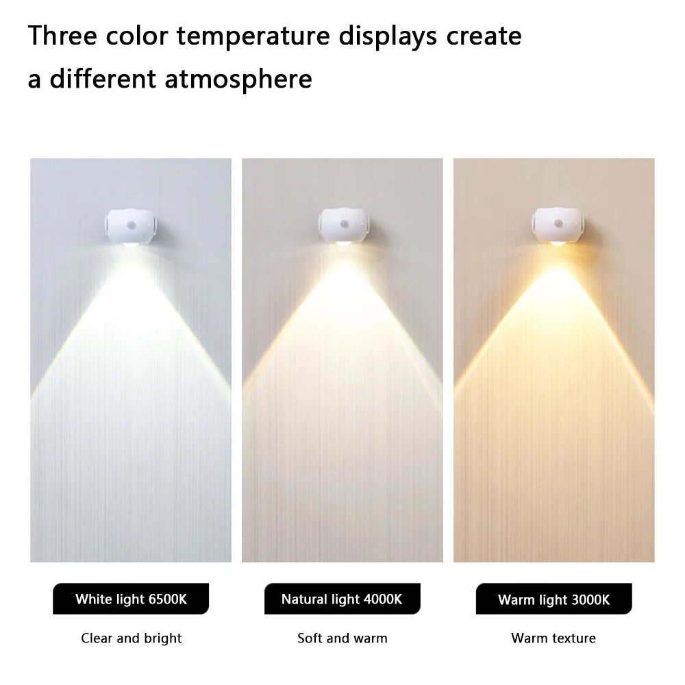 LED Aisle Wall Sconce, Magnetic Body Sensor Lighting