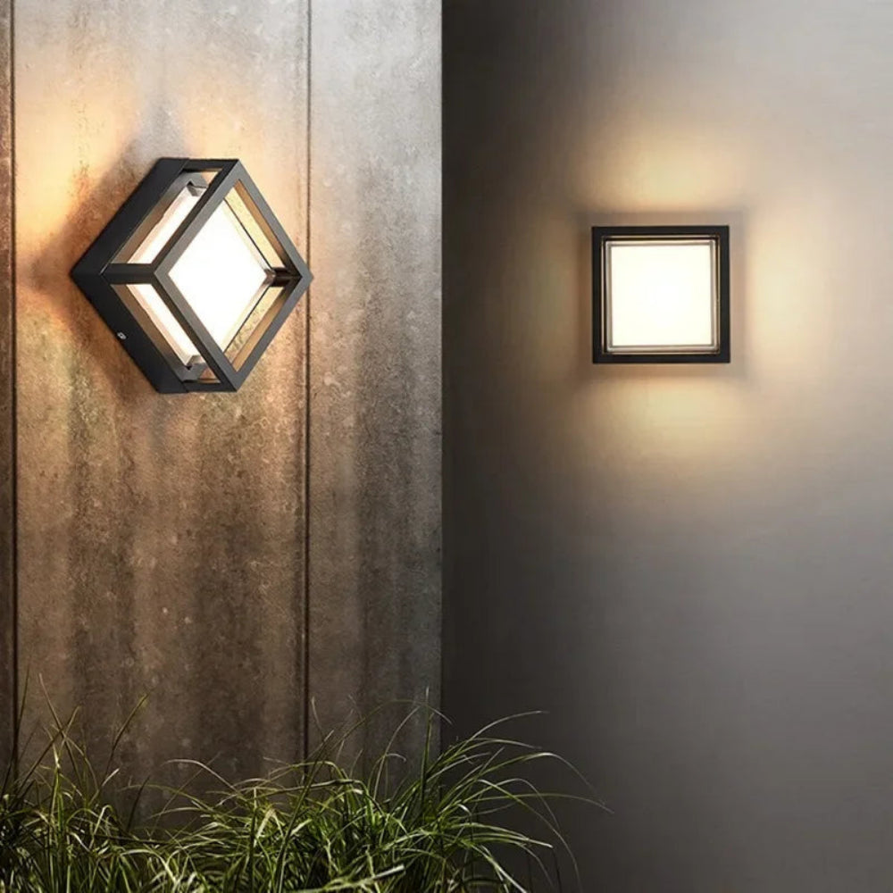 Porch Outdoor LED Light, Square Waterproof Wall Light.