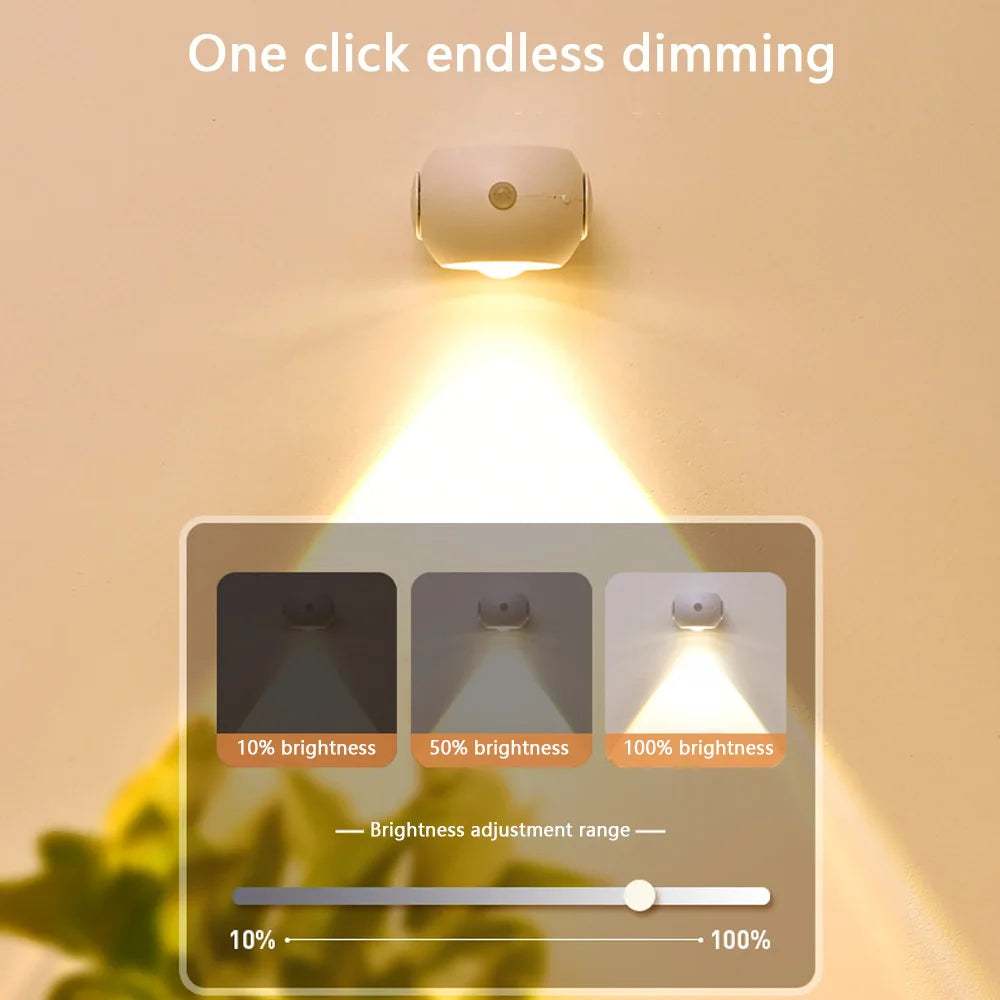 LED Aisle Wall Sconce, Magnetic Body Sensor Lighting