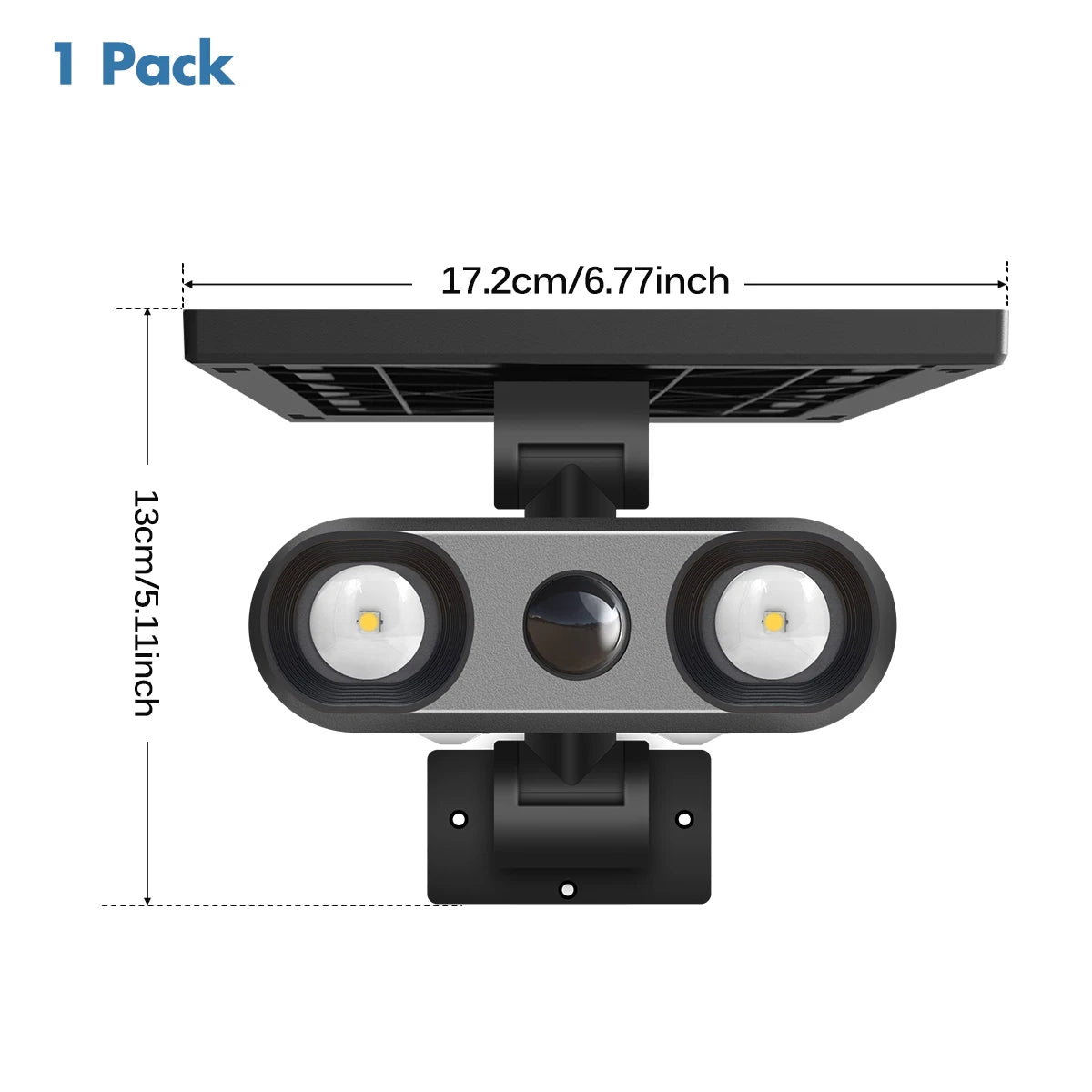 IP65 Waterproof Solar Spotlight, Outdoor LED Motion Sensor Floodlight