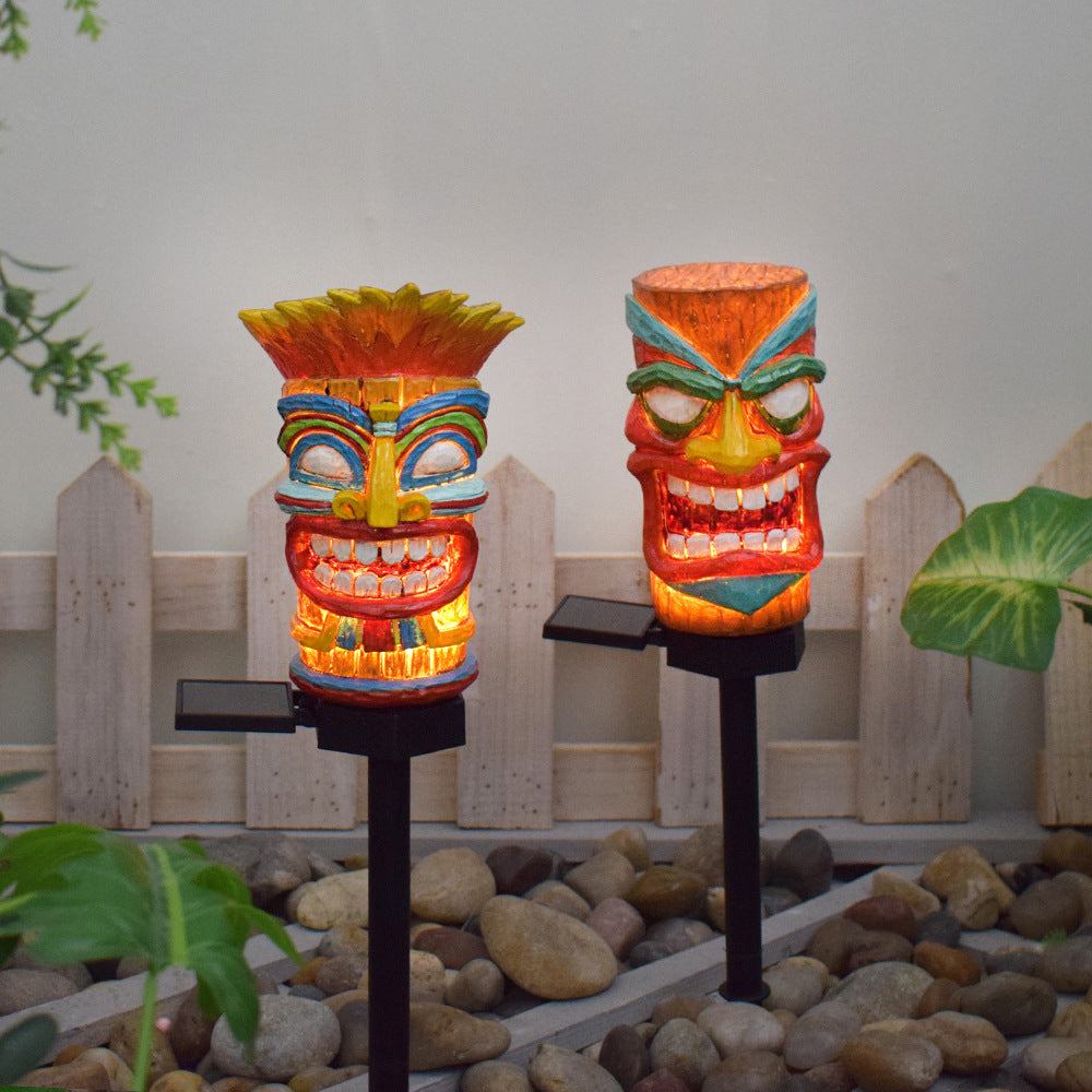 Solar Garden Lights, IP55 Outdoor Waterproof Savage Pattern Decorative Landscape Lights for Courtyard Garden etc.