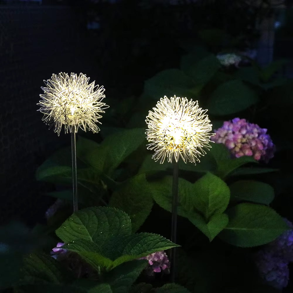 LED Outdoor Landscape Light Solar Dandelion Waterproof Lawn Patio Path Lights