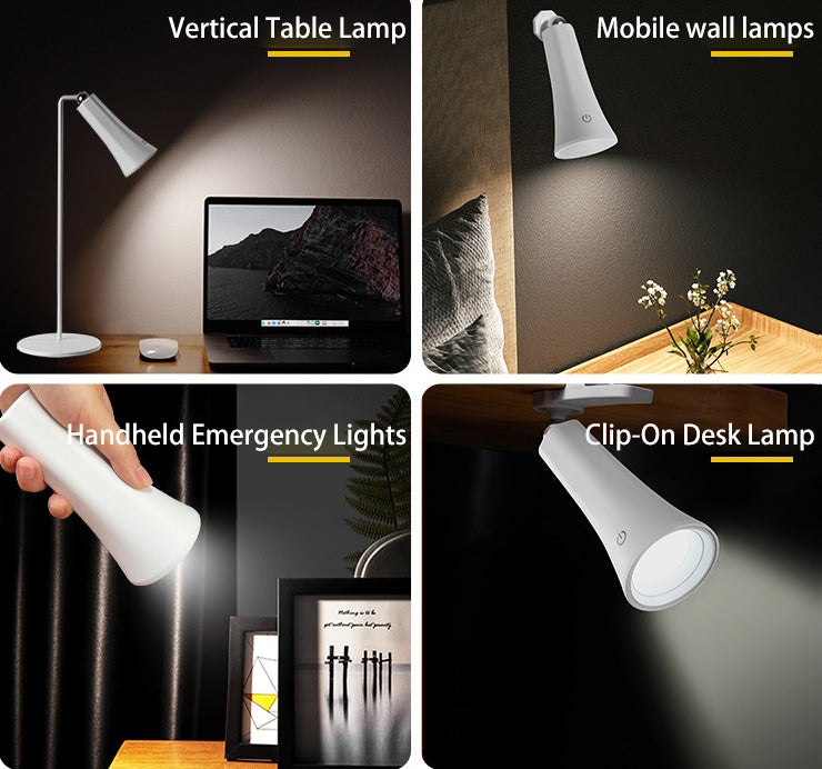 Multi-functional magnetic table lamp, bedroom removable wall lamp, outdoor handheld emergency light