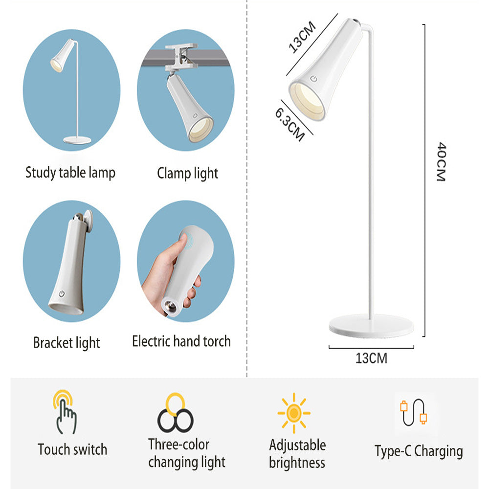 Multi-functional magnetic table lamp, bedroom removable wall lamp, outdoor handheld emergency light