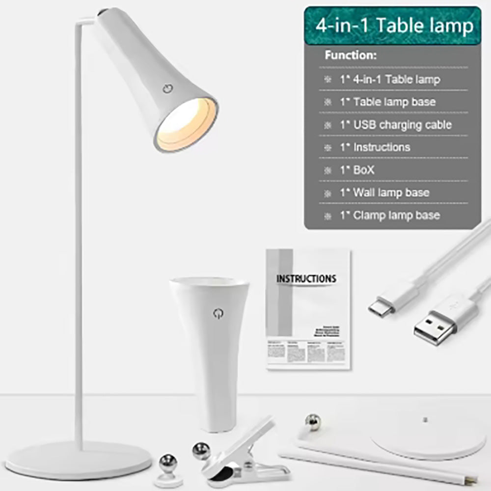 Multi-functional magnetic table lamp, bedroom removable wall lamp, outdoor handheld emergency light