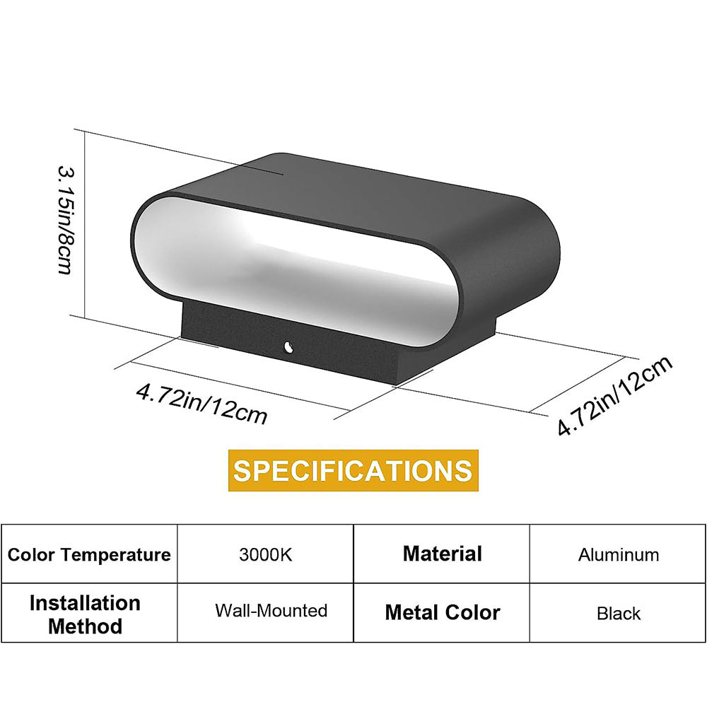 LED Wall Lamp, Magnetic 360 Degree Rotating Up and Down Lighting, USB Charging.