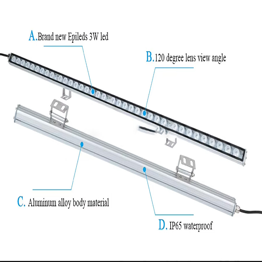 Aquarium Waterproof Strip Light, LED Multi-Power Protection Coral Plant Fish Tank Grow Lighting