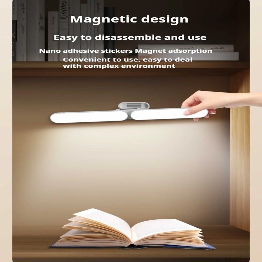 Rechargeable Magnetic Dormitory Reading Lamp, Folding Bedroom Bedside Lamps