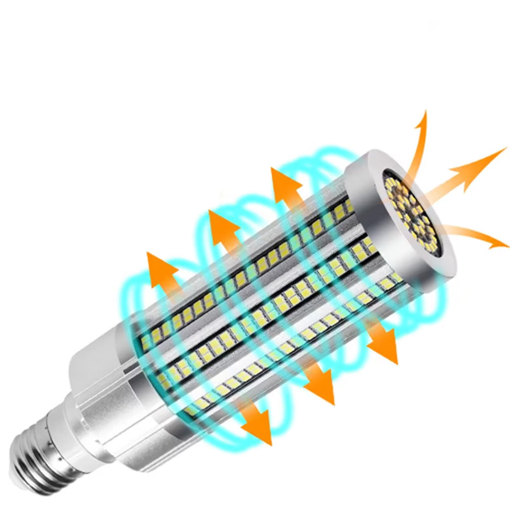 150lm/w super high luminous corn bulb, 360 degree waterproof street and warehouse lighting led energy saving lamps