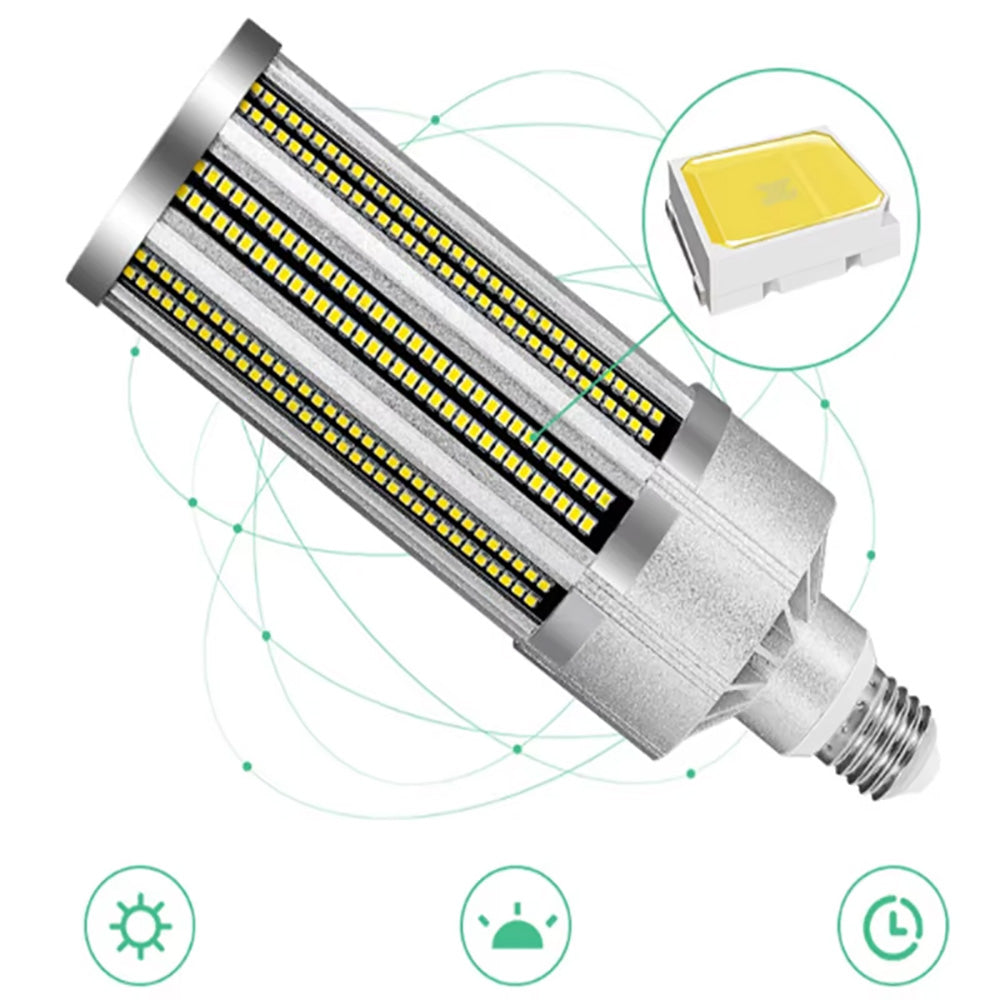 150lm/w super high luminous corn bulb, 360 degree waterproof street and warehouse lighting led energy saving lamps