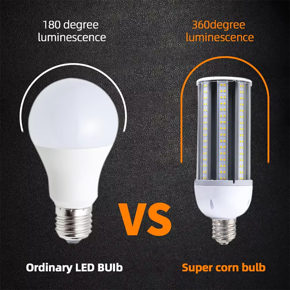 E27 E40 High Brightness Corn Light ,360 Degree LED Ultra Long Lasting Lamp for Patio Lighting