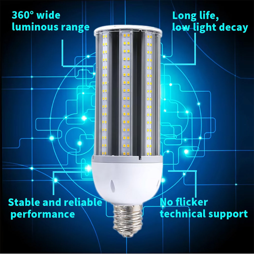 E27 E40 High Brightness Corn Light ,360 Degree LED Ultra Long Lasting Lamp for Patio Lighting
