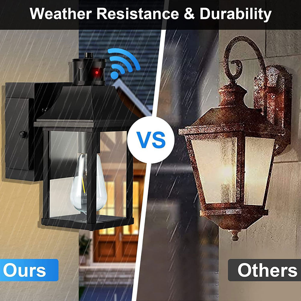 American-style outdoor porch fence lawn villa passageway corridor human sensor built-in socket wall lamp