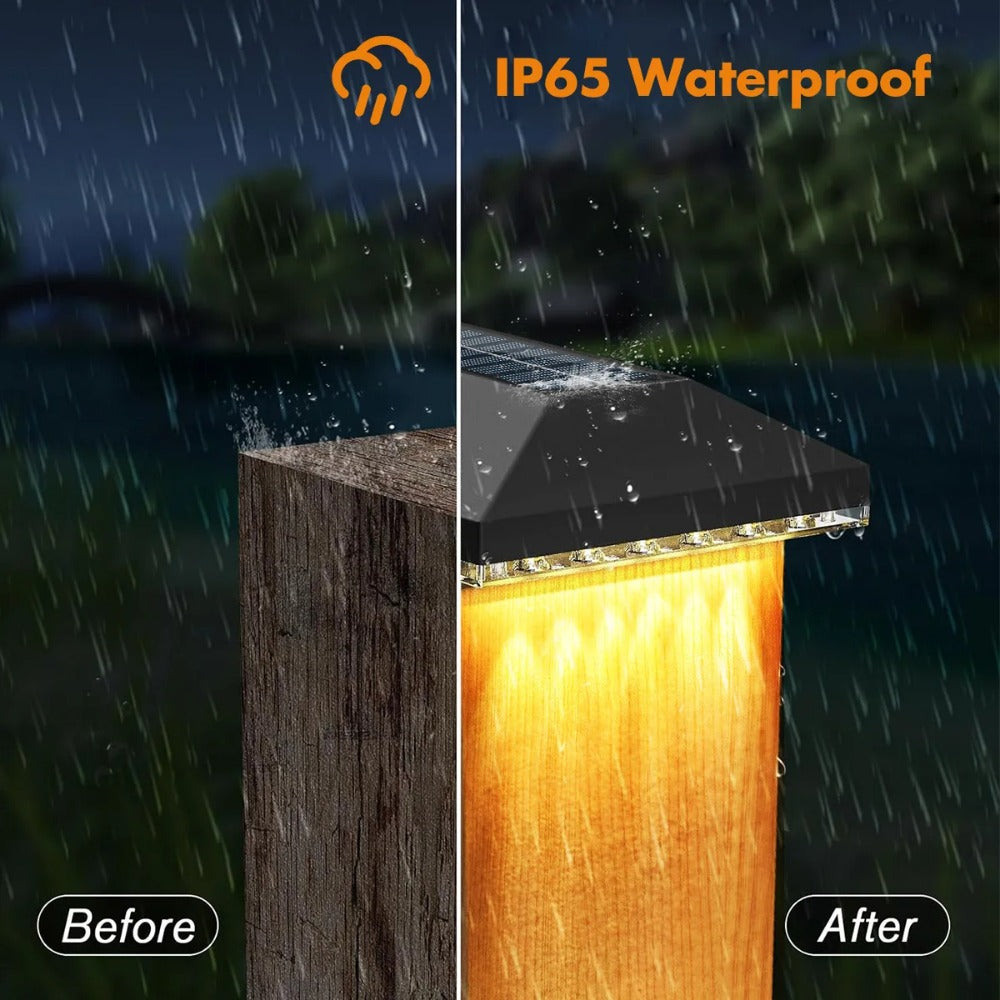 Outdoor LED solar post lights, suitable for courtyard and fence decorative lighting