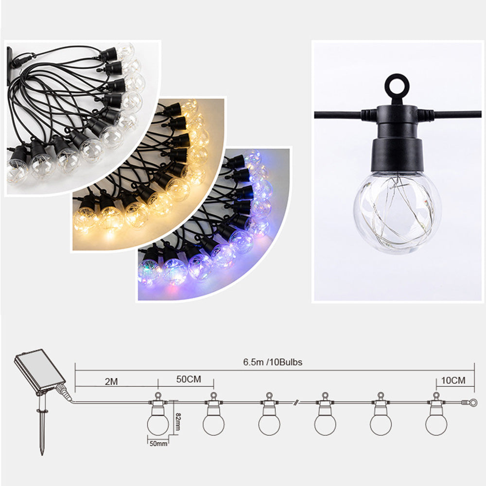 Solar String Lights Waterproof Camping Ambient Lights