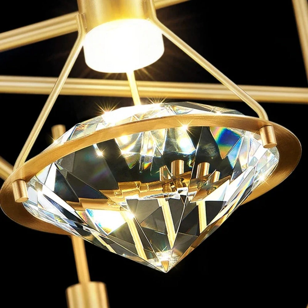 LED Diamond Crystal Wall Sconce, Living Room Backdrop Decorative Lights