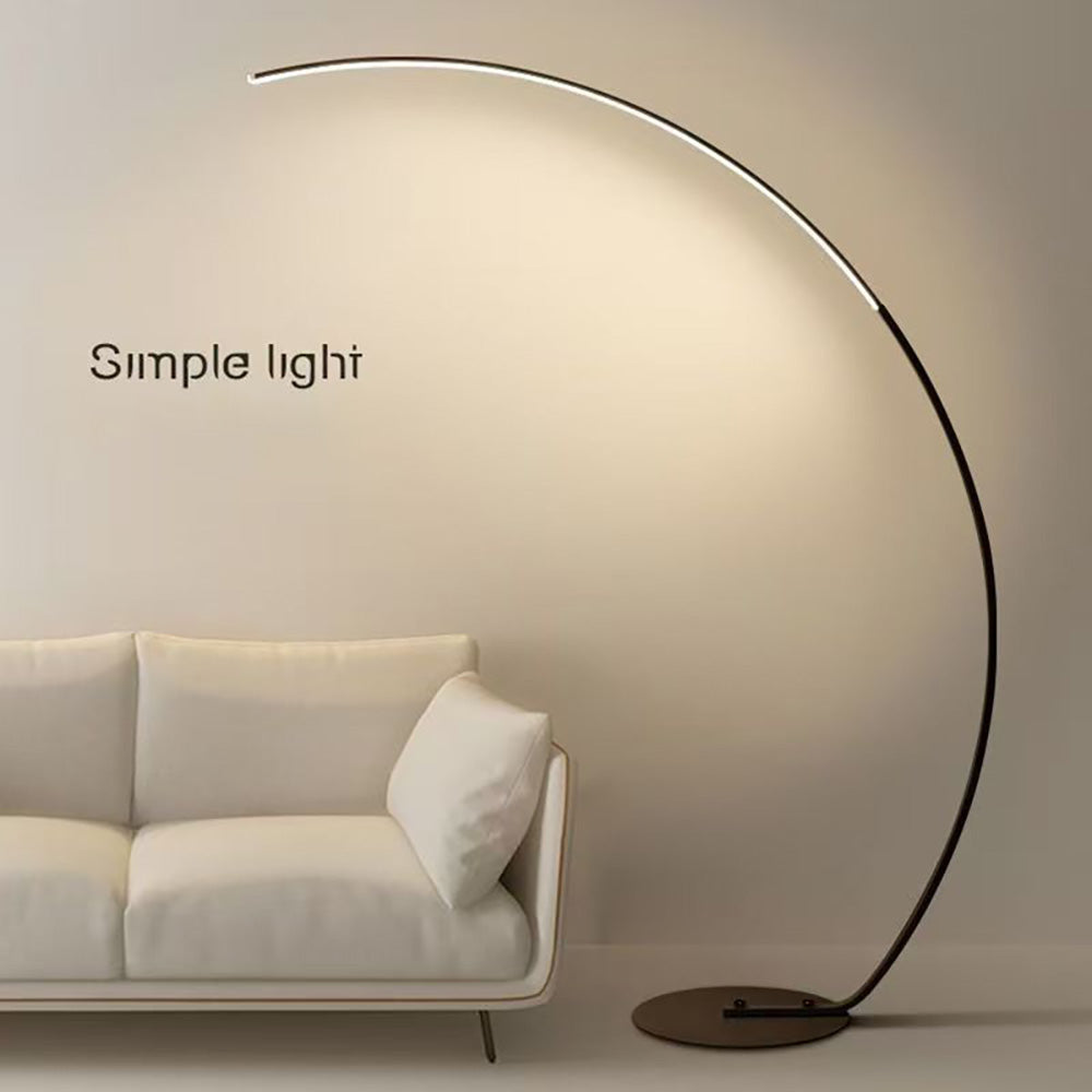 Simple Floor Lamp, Full Spectrum Arc Bedroom Living Room Ambient Lighting.