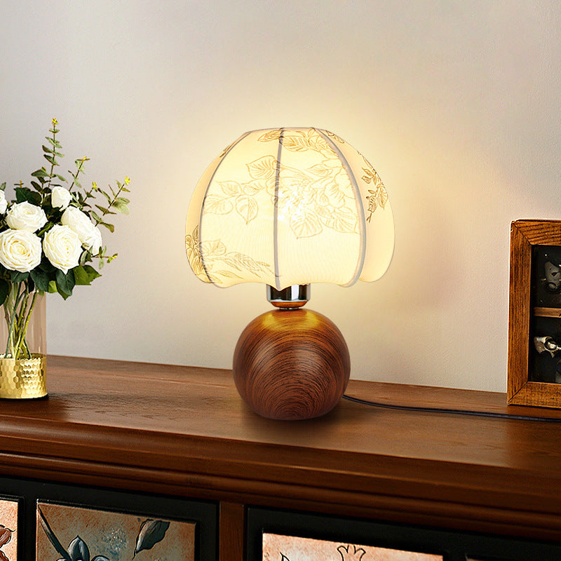 Vintage Fabric Table Lamp, Simple Bedside Lamp.