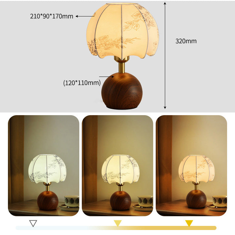 Vintage Fabric Table Lamp, Simple Bedside Lamp.