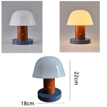 LED table lamp,touch mushroom lamp,rechargeable bedside lamp,dimmable ambient night light,bedroom living room desktop decoration.