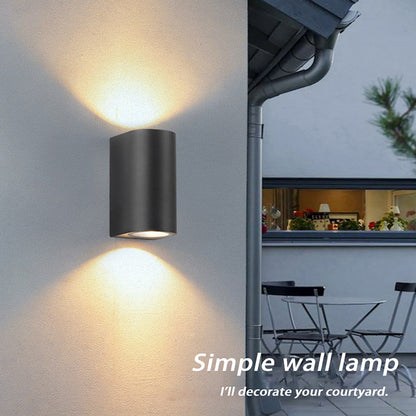 IP65 outdoor waterproof wall lamp, villa exterior wall double head up and down light-emitting Spotlights