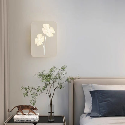 Indoor bedside embossed wall sconce, living room decorative background wall light