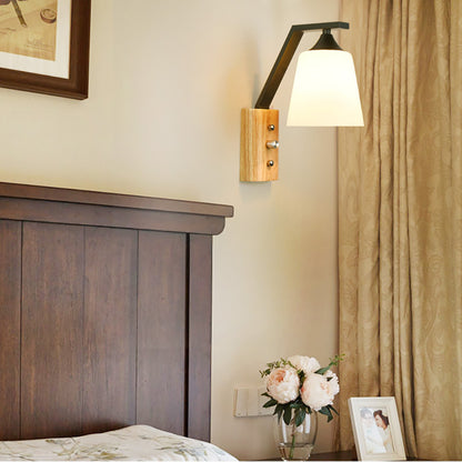 Log Style LED Wall Sconce, Minimalist Bedroom Bedside Lamps