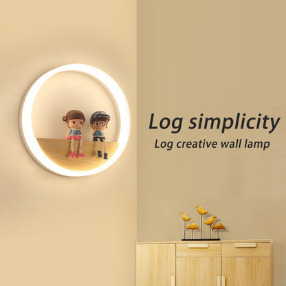 Indoor Log Creative Wall Sconce, Aisle Corridor Wall Decorative Lamp