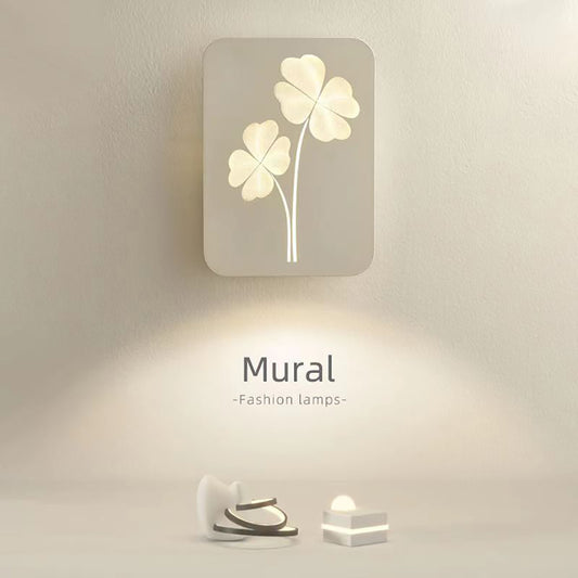 Indoor bedside embossed wall sconce, living room decorative background wall light