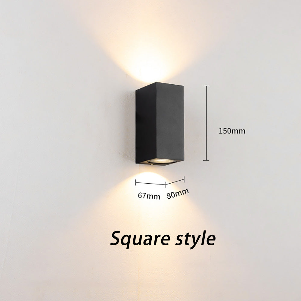 IP65 outdoor waterproof wall lamp, villa exterior wall double head up and down light-emitting Spotlights