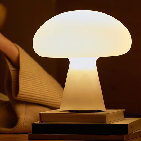 Mushroom Type LED Table Lamp, Dimmable Rechargeable Bedroom Bedside Ambient Light